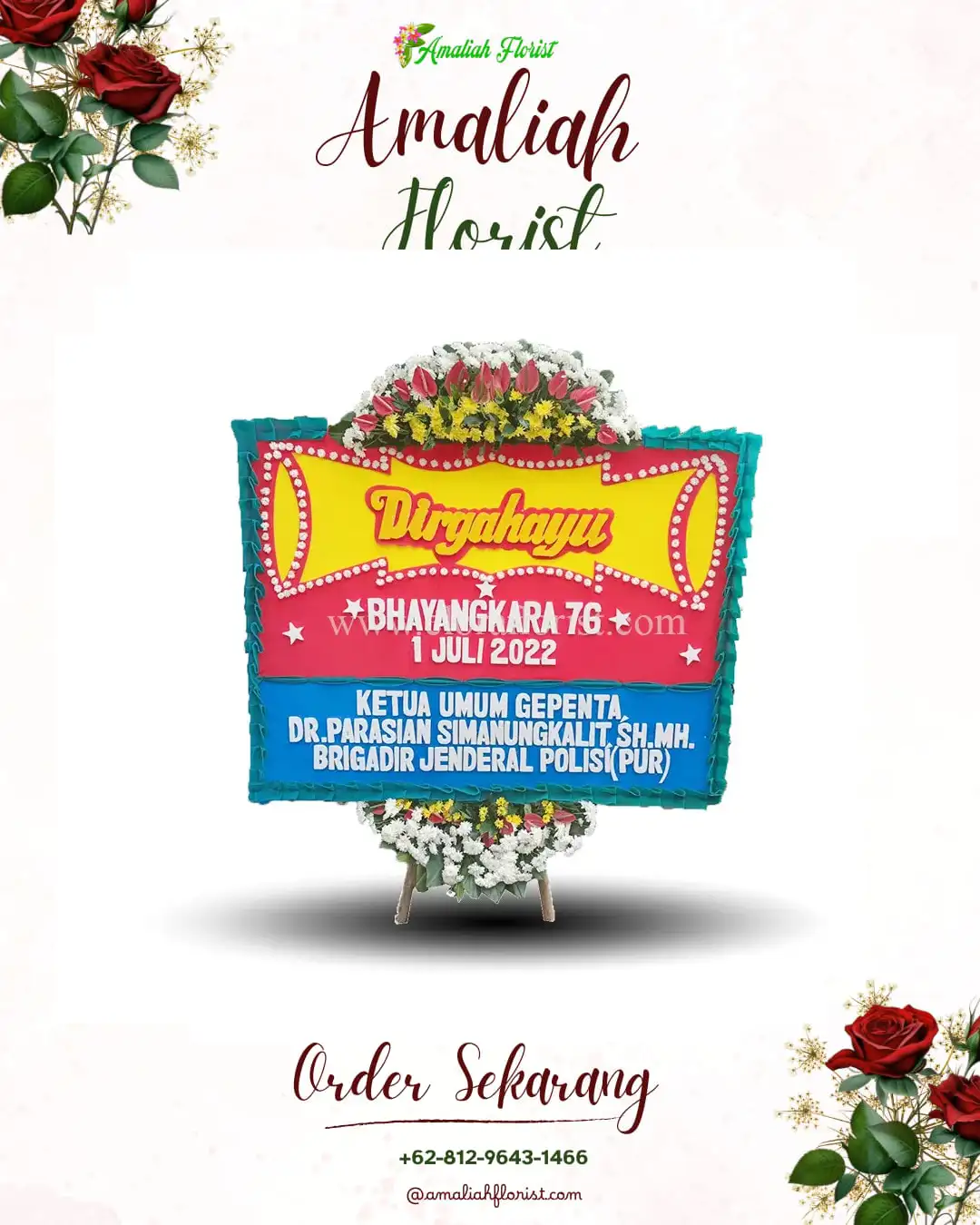 Papan Bunga HUT Ulang Tahun Plantungan